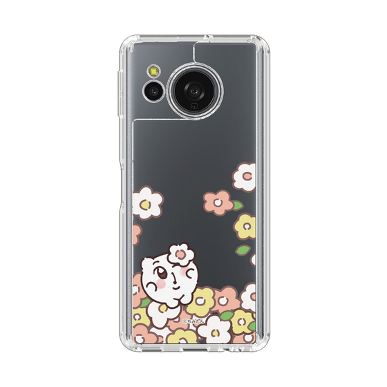スリムプロテクションケース［ ちみたん - お花畑 - クリア ］