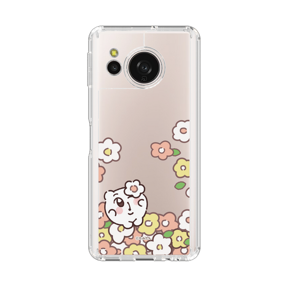 スリムプロテクションケース［ ちみたん - お花畑 - クリア ］