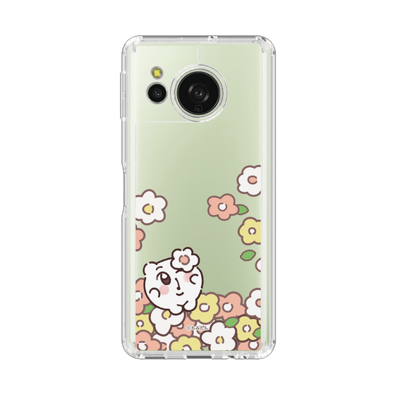 スリムプロテクションケース［ ちみたん - お花畑 - クリア ］