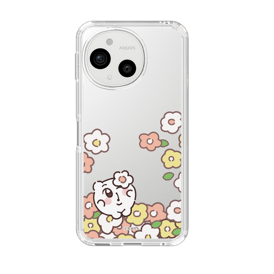 スリムプロテクションケース［ ちみたん - お花畑 - クリア ］