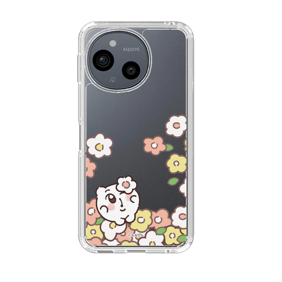 スリムプロテクションケース［ ちみたん - お花畑 - クリア ］