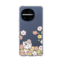 スリムプロテクションケース［ ちみたん - お花畑 - クリア ］