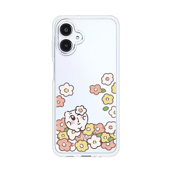 スリムプロテクションケース［ ちみたん - お花畑 - クリア ］
