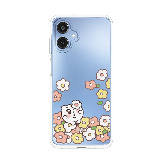 スリムプロテクションケース［ ちみたん - お花畑 - クリア ］