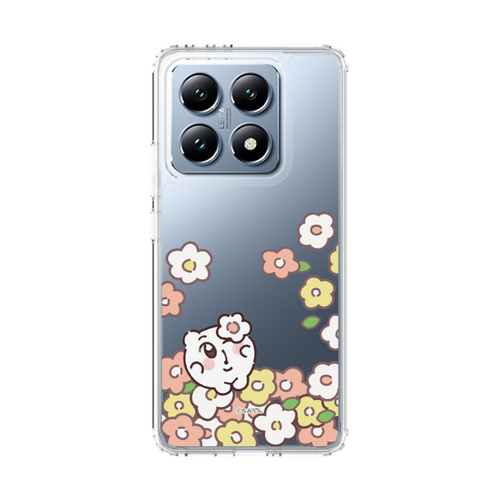 スリムプロテクションケース［ ちみたん - お花畑 - クリア ］