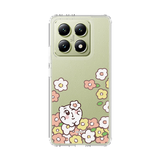 スリムプロテクションケース［ ちみたん - お花畑 - クリア ］