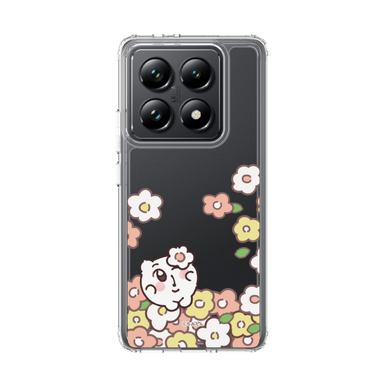 スリムプロテクションケース［ ちみたん - お花畑 - クリア ］