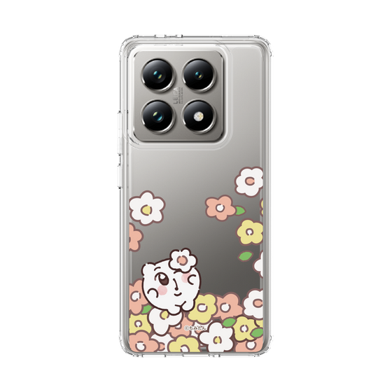 スリムプロテクションケース［ ちみたん - お花畑 - クリア ］
