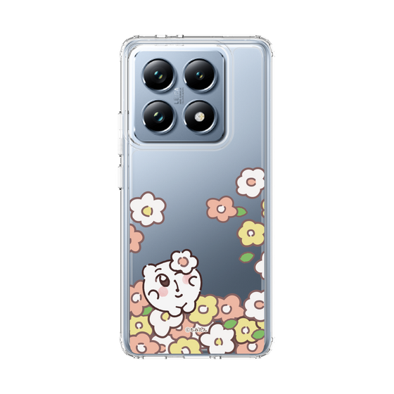 スリムプロテクションケース［ ちみたん - お花畑 - クリア ］