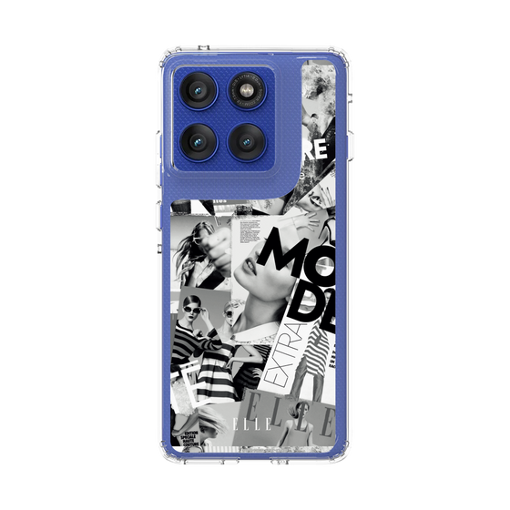 スリムプロテクションケース［ ELLE - マガジン- モノクロ ］