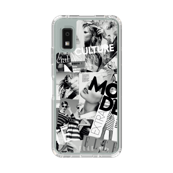 スリムプロテクションケース［ ELLE - マガジン- モノクロ ］