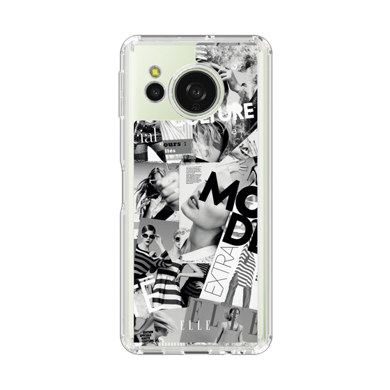 スリムプロテクションケース［ ELLE - マガジン- モノクロ ］