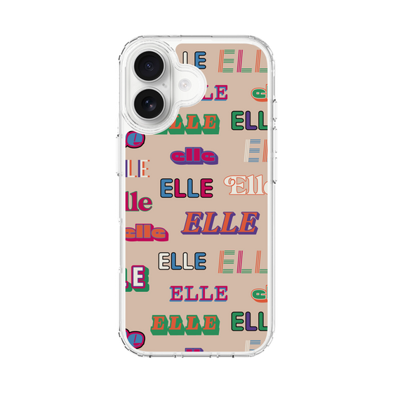 スリムプロテクションケース［ ELLE - ミックスロゴ ］
