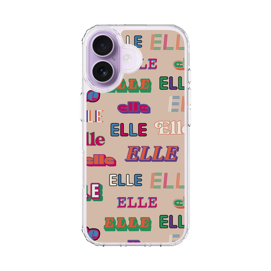 スリムプロテクションケース［ ELLE - ミックスロゴ ］