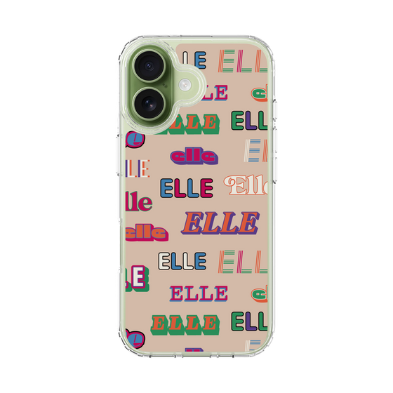 スリムプロテクションケース［ ELLE - ミックスロゴ ］