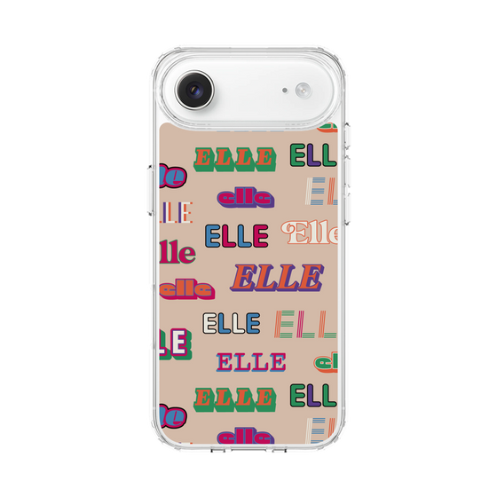 スリムプロテクションケース［ ELLE - ミックスロゴ ］