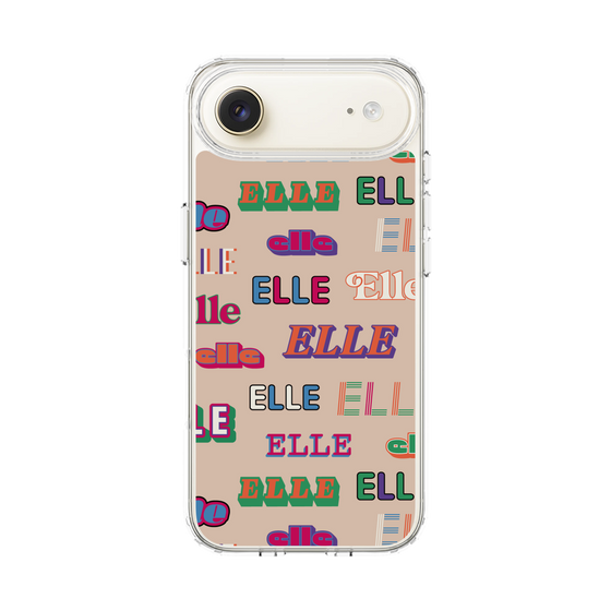 スリムプロテクションケース［ ELLE - ミックスロゴ ］
