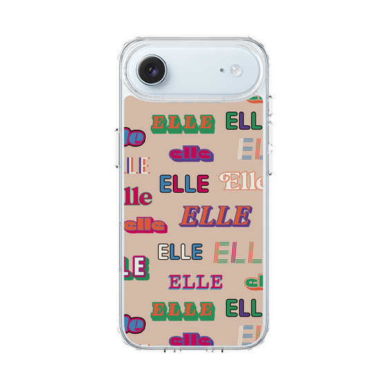 スリムプロテクションケース［ ELLE - ミックスロゴ ］