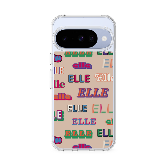 スリムプロテクションケース［ ELLE - ミックスロゴ ］