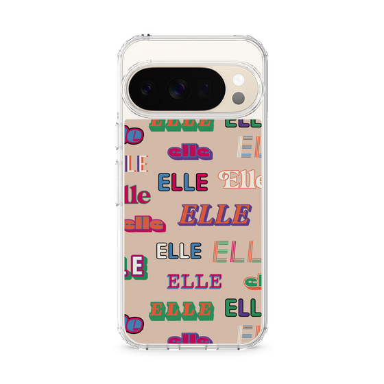 スリムプロテクションケース［ ELLE - ミックスロゴ ］