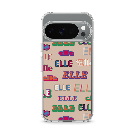 スリムプロテクションケース［ ELLE - ミックスロゴ ］