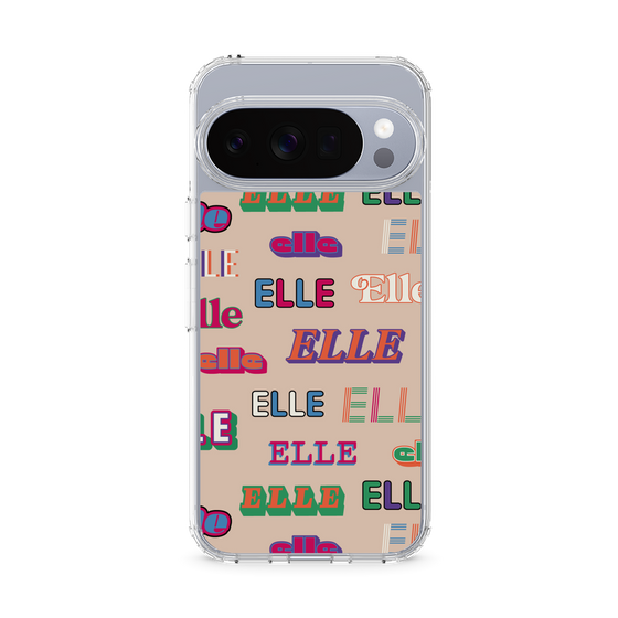 スリムプロテクションケース［ ELLE - ミックスロゴ ］