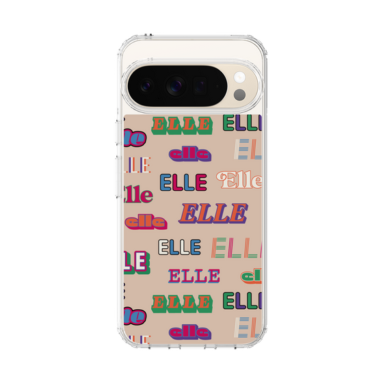 スリムプロテクションケース［ ELLE - ミックスロゴ ］