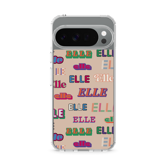 スリムプロテクションケース［ ELLE - ミックスロゴ ］