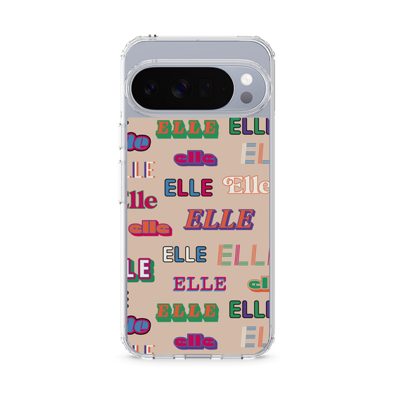 スリムプロテクションケース［ ELLE - ミックスロゴ ］