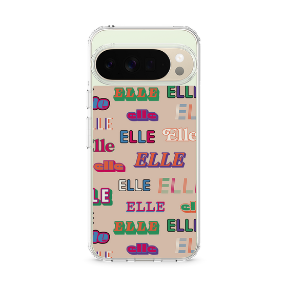 スリムプロテクションケース［ ELLE - ミックスロゴ ］