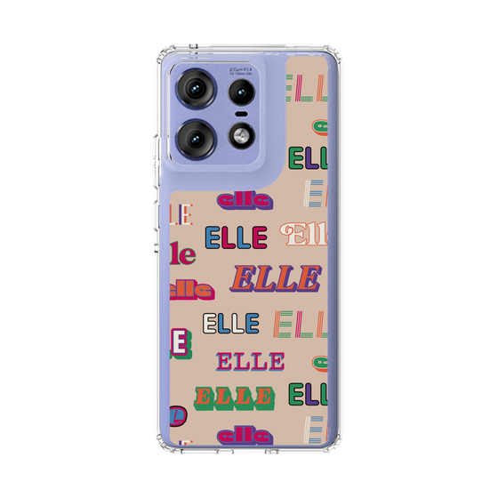 スリムプロテクションケース［ ELLE - ミックスロゴ ］