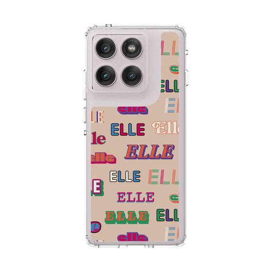 スリムプロテクションケース［ ELLE - ミックスロゴ ］