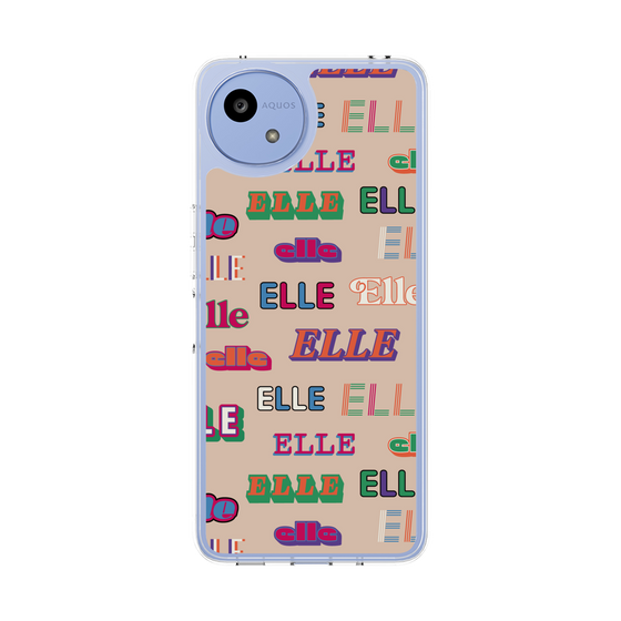 スリムプロテクションケース［ ELLE - ミックスロゴ ］