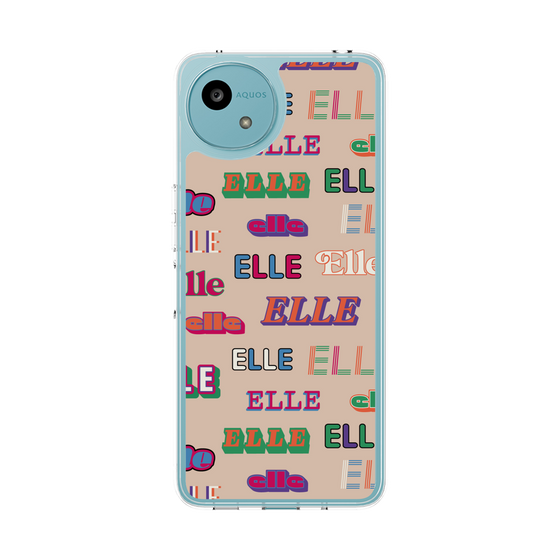スリムプロテクションケース［ ELLE - ミックスロゴ ］
