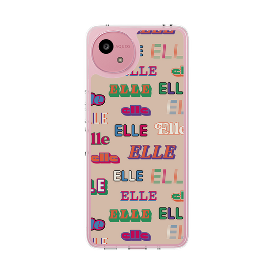 スリムプロテクションケース［ ELLE - ミックスロゴ ］