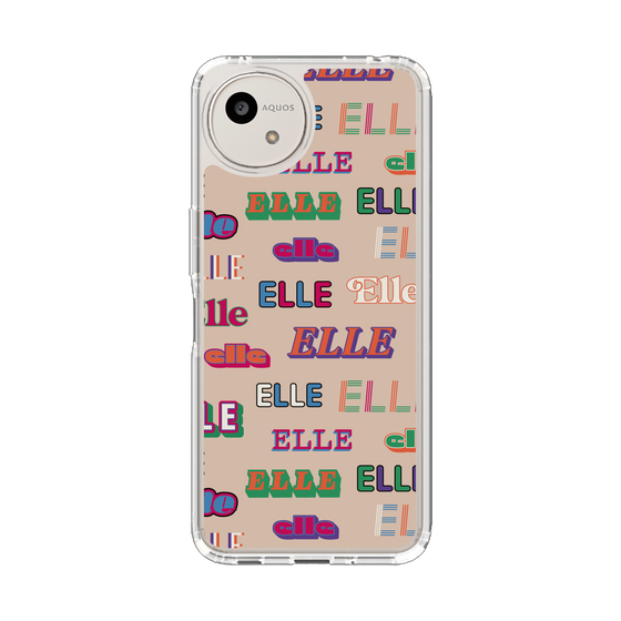 スリムプロテクションケース［ ELLE - ミックスロゴ ］