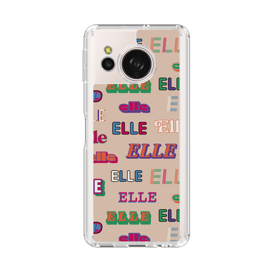 スリムプロテクションケース［ ELLE - ミックスロゴ ］