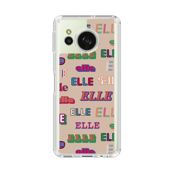 スリムプロテクションケース［ ELLE - ミックスロゴ ］