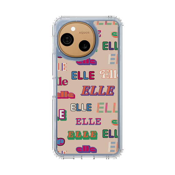 スリムプロテクションケース［ ELLE - ミックスロゴ ］