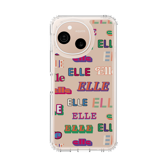 スリムプロテクションケース［ ELLE - ミックスロゴ ］