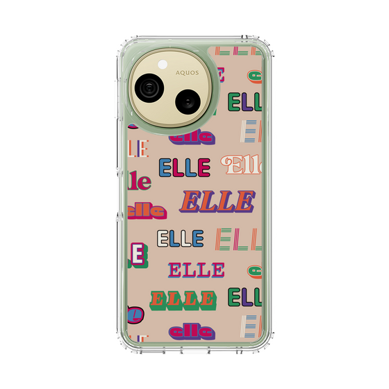スリムプロテクションケース［ ELLE - ミックスロゴ ］