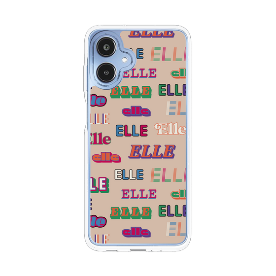 スリムプロテクションケース［ ELLE - ミックスロゴ ］