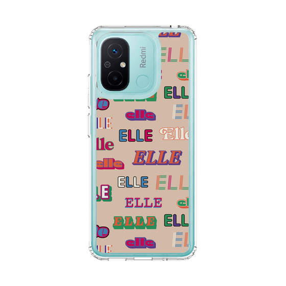 スリムプロテクションケース［ ELLE - ミックスロゴ ］