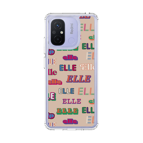 スリムプロテクションケース［ ELLE - ミックスロゴ ］