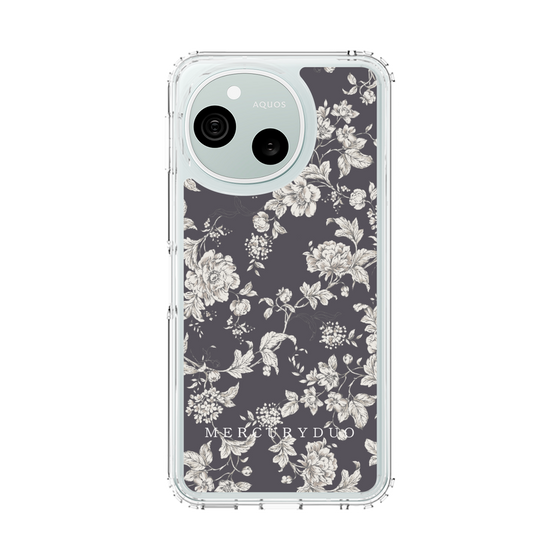 スリムプロテクションケース［ MERCURYDUO - トーンフラワー - Grey ］