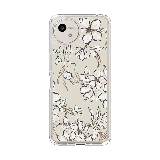 スリムプロテクションケース［ MERCURYDUO - ボタニカルフラワー - Beige ］