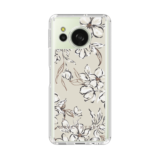 スリムプロテクションケース［ MERCURYDUO - ボタニカルフラワー - Beige ］