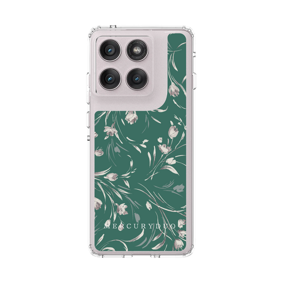 スリムプロテクションケース［ MERCURYDUO - ボタニカルフラワー - Green ］
