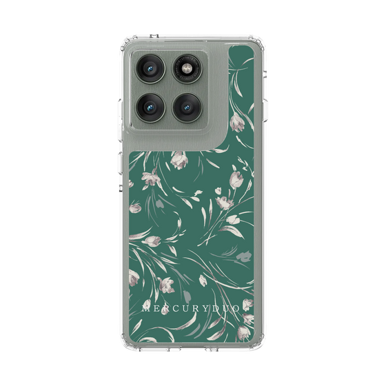 スリムプロテクションケース［ MERCURYDUO - ボタニカルフラワー - Green ］