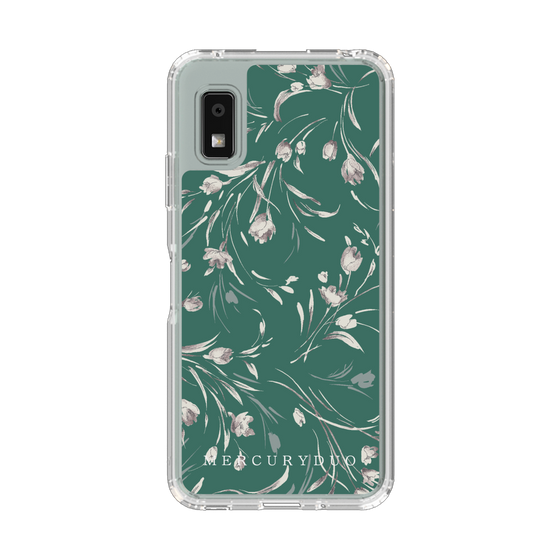 スリムプロテクションケース［ MERCURYDUO - ボタニカルフラワー - Green ］